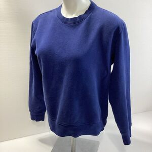 Everlane Blue Pullover Sweatshirt Size XS Crewneck Cotton Blend Casual Preppy